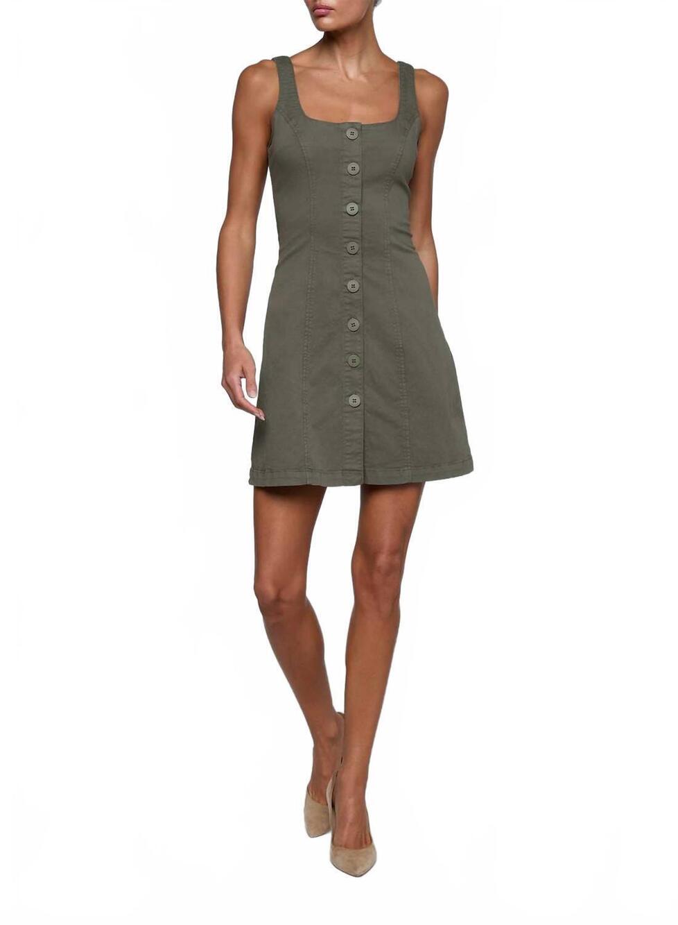 NEW L'AGENCE maris mini dress in smokey olive